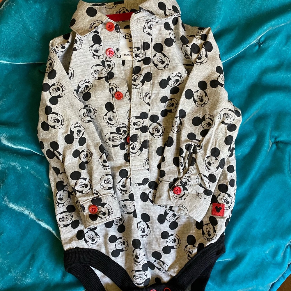 Mickey Mouse one piece button up